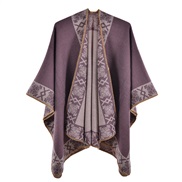 (130x150cm)( frame  Lilac colour)lady slit shawl Autumn and Winter ethnic style imitate sheep velvet thick warm wind sc