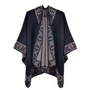 (130x150cm)( frame  black)lady slit shawl Autumn and Winter ethnic style imitate sheep velvet thick warm wind scarf