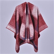 ( Gradual change red)new Autumn and Winter shawl occidental style brief imitate sheep velvet Double surface slit