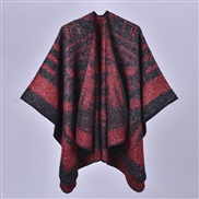 (128x150cm710G)( black  red )lady Double surface thick warm scarf shawl imitate sheep velvet wind