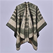 (128x150cm710G)( green)lady Double surface thick warm scarf shawl imitate sheep velvet wind