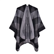 (130x150cm)( black) Autumn and Winter woman shawl imitate sheep velvet fashion geometry square slit warm wind