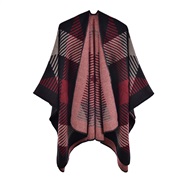 (130x150cm)( black  red ) Autumn and Winter woman shawl imitate sheep velvet fashion geometry square slit warm wind