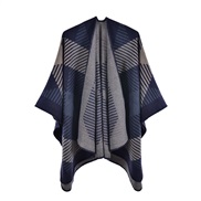 (130x150cm)( Navy blue) Autumn and Winter woman shawl imitate sheep velvet fashion geometry square slit warm wind