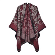(130x150cm)( leopard print red)occidental style classic leopard big shawl Autumn and Winter woman thick warm print shaw