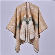 (128x150cm710G)( khaki)thick ethnic style lady shawl occidental style Autumn and Winter thick warm imitate sheep velvet