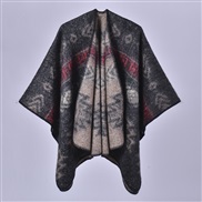 (128x150cm710G)( black  red )thick ethnic style lady shawl occidental style Autumn and Winter thick warm imitate sheep 