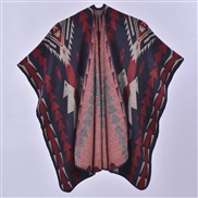 ( Navy blue red )thick ethnic style woman shawl Autumn and Winter retro customs warm slit Coat