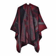 (130x150cm)( red)Autumn and Winter warm shawl occidental style lady thick imitate sheep velvet slit wind cardigan