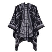 (130*150CM)( black)lady shawl retro   grid imitate sheep velvet slit shawlWsh