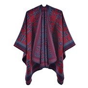 (130*150CM)( red  blue )lady shawl retro     grid imitate sheep velvet slit shawlWsh