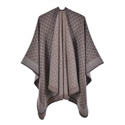 (130*150CM)(rhombus  Lilac colour)lady shawl retro                grid imitate sheep velvet slit shawlWsh