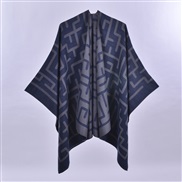 (130x150cm)( Navy blue)lady Double surface double color shawl brief four imitate sheep velvet wind shawl