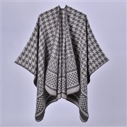 (130x150cm)( houndstooth pink gray)woman Autumn and Winter warm shawl occidental style classic houndstooth knitting sca