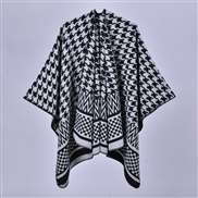 (130x150cm)( houndstoothblack and white)woman Autumn and Winter warm shawl occidental style classic houndstooth knittin