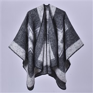 (128x150cm710G)( frame black and white) new Autumn and Winter thick warm slit shawl retro imitate sheep velvet Double s
