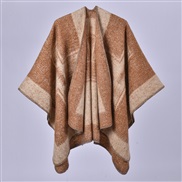 (128x150cm710G)( frame  khaki) new Autumn and Winter thick warm slit shawl retro imitate sheep velvet Double surface sh
