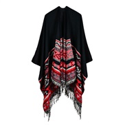 (130*150CM)(rhombus  black)lady sheep velvet slit shawl warm Bohemia tassel shawl