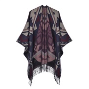 (130*150CM)( Navy blue)lady sheep velvet slit shawl warm Bohemia tassel shawl