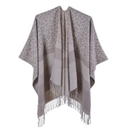 (130*150CM)( leopard print khaki)lady Winter scarf shawl occidental style fashion leopard tassel head imitate sheep vel