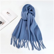 (40*210cm)(HM  sky blue )pure color mohair scarf woman Winter all-Purpose high color Collar occidental style multicolor