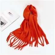 (40*210cm)(HM   red)pure color mohair scarf woman Winter all-Purpose high color Collar occidental style multicolor long