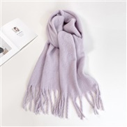 (40*210cm)(HM   purple )pure color mohair scarf woman Winter all-Purpose high color Collar occidental style multicolor 
