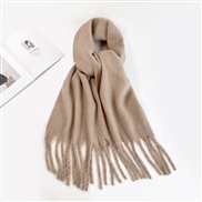 (40*210cm)(HM   khaki)pure color mohair scarf woman Winter all-Purpose high color Collar occidental style multicolor lo