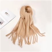 (40*210cm)(HM   camel)pure color mohair scarf woman Winter all-Purpose high color Collar occidental style multicolor lo