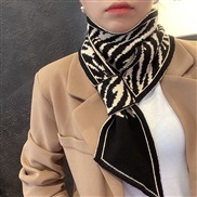 (12*125cm)(ZC  black and white)Autumn and Winter scarf woman Korea samll houndstooth Collar samll long knitting samll s