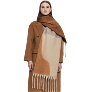 (185x40+15cm)( brown)thick shawl occidental style autumn Winter circle circle Jacquard geometry scarf