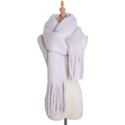 (215cm)( Lilac colour)occidental style autumn Winter woman shawl long tassel color thick pure color scarf