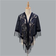 (180cm)(  Navy blue) hollow color draughty tassel triangle shawl woman  head fashion scarf