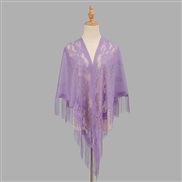 (180cm)( purple) hollow color draughty tassel triangle shawl woman  head fashion scarf