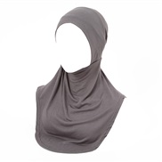 (Free Size )(  Dark grey) big hedging cotton bottoming  pure color soft bottoming head