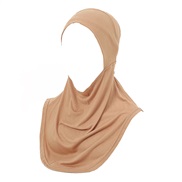(Free Size )(  camel) big hedging cotton bottoming  pure color soft bottoming head