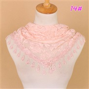 (148-48cm)lace color Korea triangle   fashion hollow lady pure color rose triangle scarf