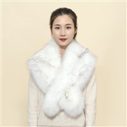 (130)( white)imitate fox shawl fur collar leather scarf Winter warm velvet Collar occidental style
