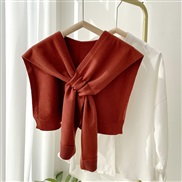 (90cm)( red)Korean style knitting shawl woman autumn Winter knitting big shawl fashion all-Purpose pure color scarf