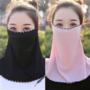 ( black  light pink + black**)surface Sunscreen Mask summer shawl woman draughty