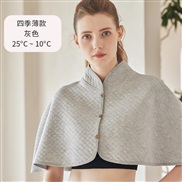 (Free Size 90~180)(  Light gray)Autumn and Winter velvet warm shawl cotton