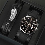 ( Black BeltRose Gold+)personality fashion trend wings Bracelets leisure sport trend man quartz wrist-watches