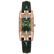 ( green) samll watch-face fashon all-Purpose damond Rome dgt lady quartz watch