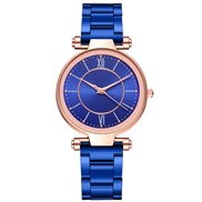 ( blue) steel belt watch  lady lesure woman watch-face quartz watch-faceomen atches