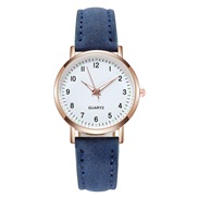 ( blue)fashon nght-lumnous watch woman style bref dgt retro frostng leather small fresh lesure quartz watch