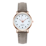 ( gray)fashon nght-lumnous watch woman style bref dgt retro frostng leather small fresh lesure quartz watch