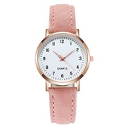 ( Pink)fashon nght-lumnous watch woman style bref dgt retro frostng leather small fresh lesure quartz watch