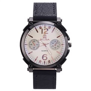 ( White face Black Belt)bg dal man watch fashon Busness wrst-watches trend personalty quartz watch-face manwatch