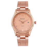 ( Rose Gold)fashion man day Business wrist-watches  occidental style man woman steel belt quartz watch-face gift watch-