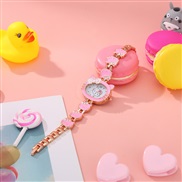 ( Pink)Korean style student watch steel beltkt cat lovely watch woman style lady Bracelets electronc quartz watch-face